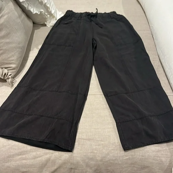Easel Black Mineral Wash Tie Pants - Picture 2 of 9